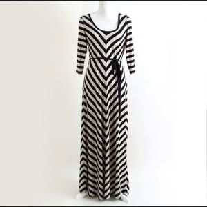 Calvin Klein Striped Maxi Dress 10 EUC